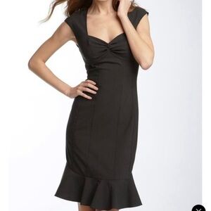 Rebecca Taylor Cap Sleeve Bow Ruffle Preppy Dress 8